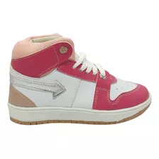 Zapatilla Botita Blanco Fucsia Calfas