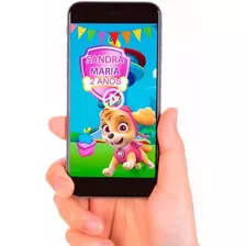 Video Invitación Paw Patrol Niña Cumpleaños