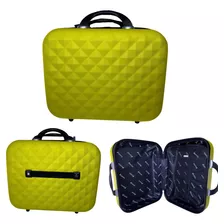 Frasqueira De Viagem Necessaire Abs Rígido 16 Cor:amarelo