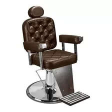 Cadeira Salão Beleza Barbearia Barbeiro Top Premium Cor Café