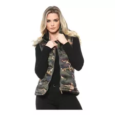 Colete Planet Girls Militar Dupla Face Camuflado Com Preto.