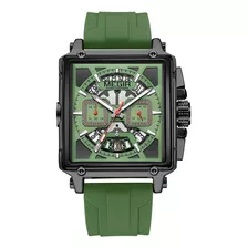 Reloj De Pulsera Luminoso Megir Para Hombre Con Esfera Cuadr