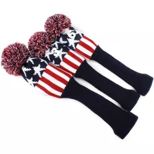 Clasico Star Knit Pom Pom Club De Golf Retro Headcover Head