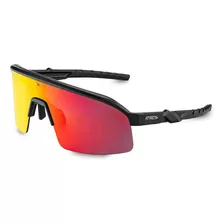 Óculos Ciclismo Atrio Racer Lite Espelhado Black Red Cor Da Armação Preto Cor Da Lente Vermelho