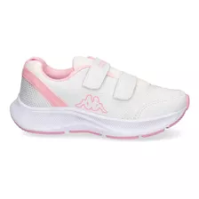 Championes Kappa Break Kids Velcro Blanco/rosado