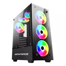 Gabinete Performance 80-12 3 Fanes Rgb Atx S/fuente