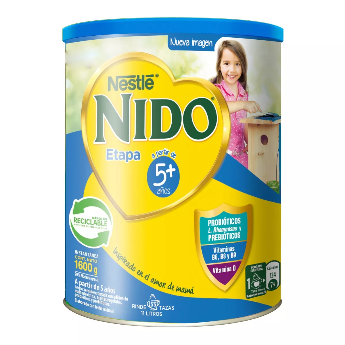 Leche De Fórmula En Polvo Nestlé Nido 5+ Protectus  En Lata De 1.6kg