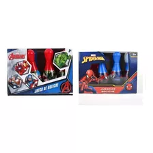 1 Juego Boliche Bolos Spiderman Vengadores Mayoreo Full Avengers