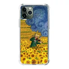 Funda Van Gogh Campo De Girasoles Para iPhone Antigolpes