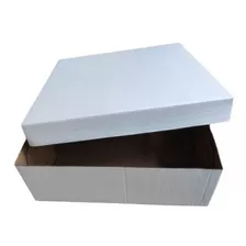 Caixa De Papelão Para Bolos E Tortas Branca 43x35 10 Un