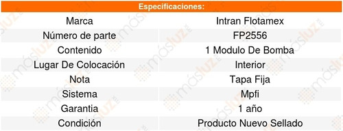 Modulo Bomba Gasolina Ford Focus Zx3 2.0l L4 00 A 02 Intran Foto 3