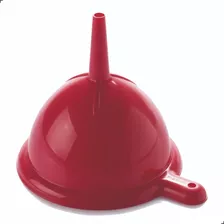 Funil Grande De Plastico Universal 15cm Branco Plasutil 278 Cor Vermelho