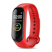 Reloj Smart Watch M6 Ritmo Cardiaco Podometro Calorias Color De La Caja Negro Color Del Bisel Rojo