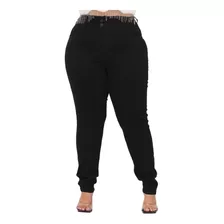 Calças Jeans Femininas Plus Size Cintura Alta Com Lycra 