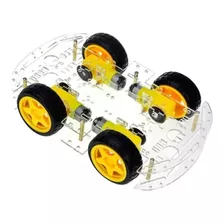 Chasis Carrito 4 Llantas Arduino 4wd Seguidor Linea