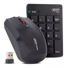 Kit Mouse E Teclado Numérico Sem Fio Notebook Wireless2.4ghz