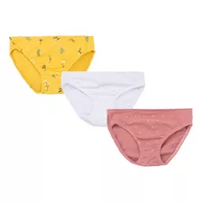 Set X3 Panty Para Bebé Niña Amarillo 2t Offcorss