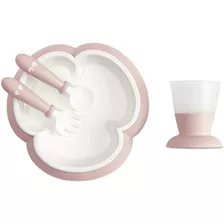 Babybjorn Set De Alimentacion Para Bebes, Rosa En Polvo