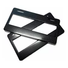 Porta Placas Acabado Negro Fibra De Carbono Tapa Identidad