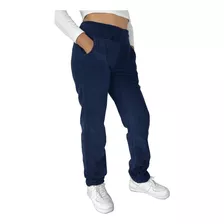 Pantalón Mujer Jogging Recto Polar Invierno Tiro Alto Full