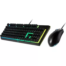 Teclado Y Mouse Gamer Cooler Master Masterset Ms111 Usb Rgb Color Del Teclado Negro