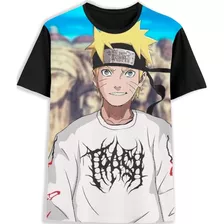 Camisa Camiseta 3d Full Naruto Uzumaki Desenho Animado