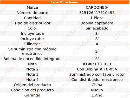 Distribuidor Ignicin Honda Crx 1.6l 4 Cil 88/89 Cardone Foto 5