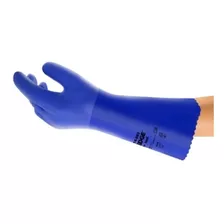 Luva De Pvc Edge Ansell 36cm Proteção Química E Líquida Par