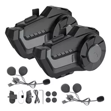 Intercomunicador Motocicleta Para Casco Bluetooth 2 Pcs Ip65