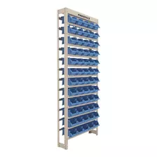 Kit Estante Gaveteiro Organizador Presto 60/3 Azul