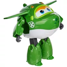 Super Wings Figura Avión De Juguete Transforming Verde 5 Inc