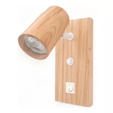 Lampara De Cabecera De Cama En Madera Con Led Movil