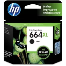 Cartucho Hp F6v31ab Preto 664xl 8,5ml