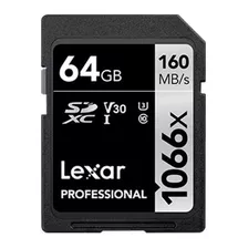 Lexar Tarjeta Memoria Entera Sd Xc 64gb 1066x 160 Mb/s U3 4k