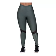 Calça Legging Fitness Feminina Wonder Detalhe Tela Cós Alto 