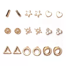 Yoi Set Aretes Dorasos X9 Unidades Bt124 Set Aretes Gold X9 