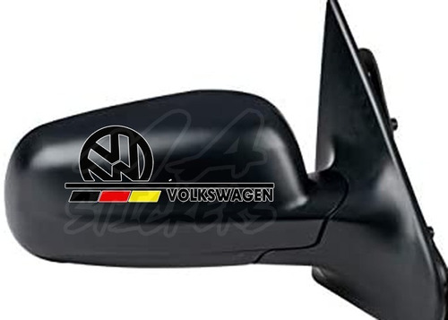 2 Sticker Vinil Logo Vw Volkswagen Bandera  Foto 2