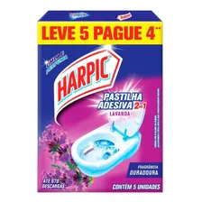 Detergente Sanitário Pastilha Adesiva Harpic Lavanda Leve 5