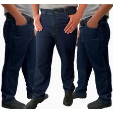 Kit 3 Calça Jeans Trabalho Pesado Reforçada 100% Algodão Nf