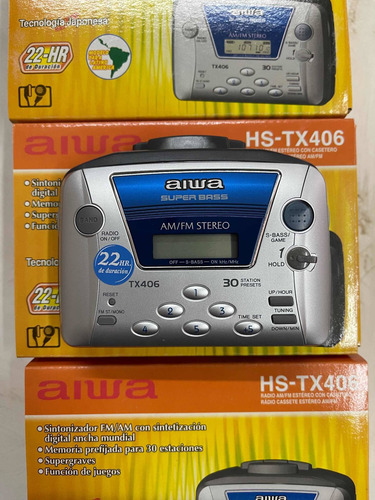 Aiwa Walkman Hs-tx406 Radio Am Fm Nuevo Funciona Cassette