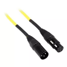 Rockville Rcxfm100p-b Cable De Microfono Color Negro Amarill