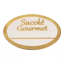 Etiqueta Adesiva Para Sacolé Gourmet Com Linha 1.000 Un. Cor Dourado