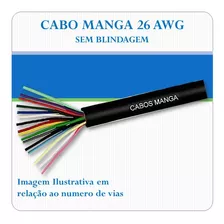 Cabo Manga 10 Vias X 26 Awg Preto 30 Metros - Sem Blindagem