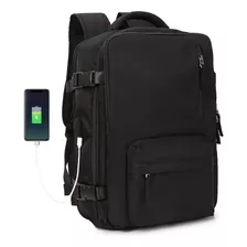 Mochila De Viaje De Gran Capacidad Con Hombros Usb Puerto