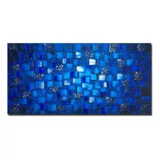 Myarton Arte De Pared Abstracto Grande Y Grueso, Color Azul