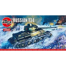 Airfix Russian T34 Medium Tank 1:76 Vintage Classic Military