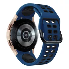 Pulseira Esportiva Para Galaxy Watch 4/5/6 Azul Com Preto