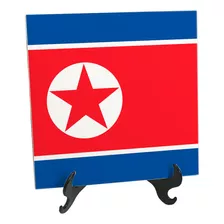 Quadro De Azulejo Bandeira Coréia Do Norte Coréia Popular