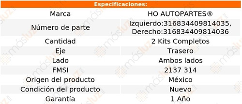 2 Sets Herrajes Tambor Tras Dodge D250 81/93 Ho Autopartes Foto 2