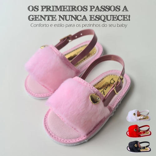 Sandalia Pantufa De Bebê Menina Sapatinho Blogueira Fashion